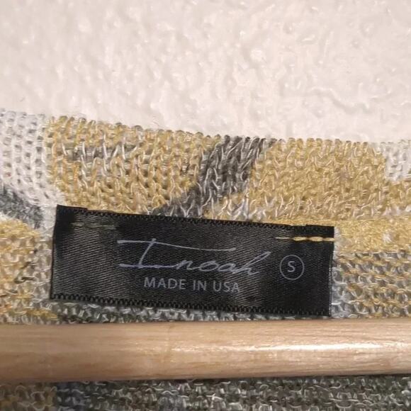 Inoah yellow and gray floral knit dress size S - Picture 3 of 6